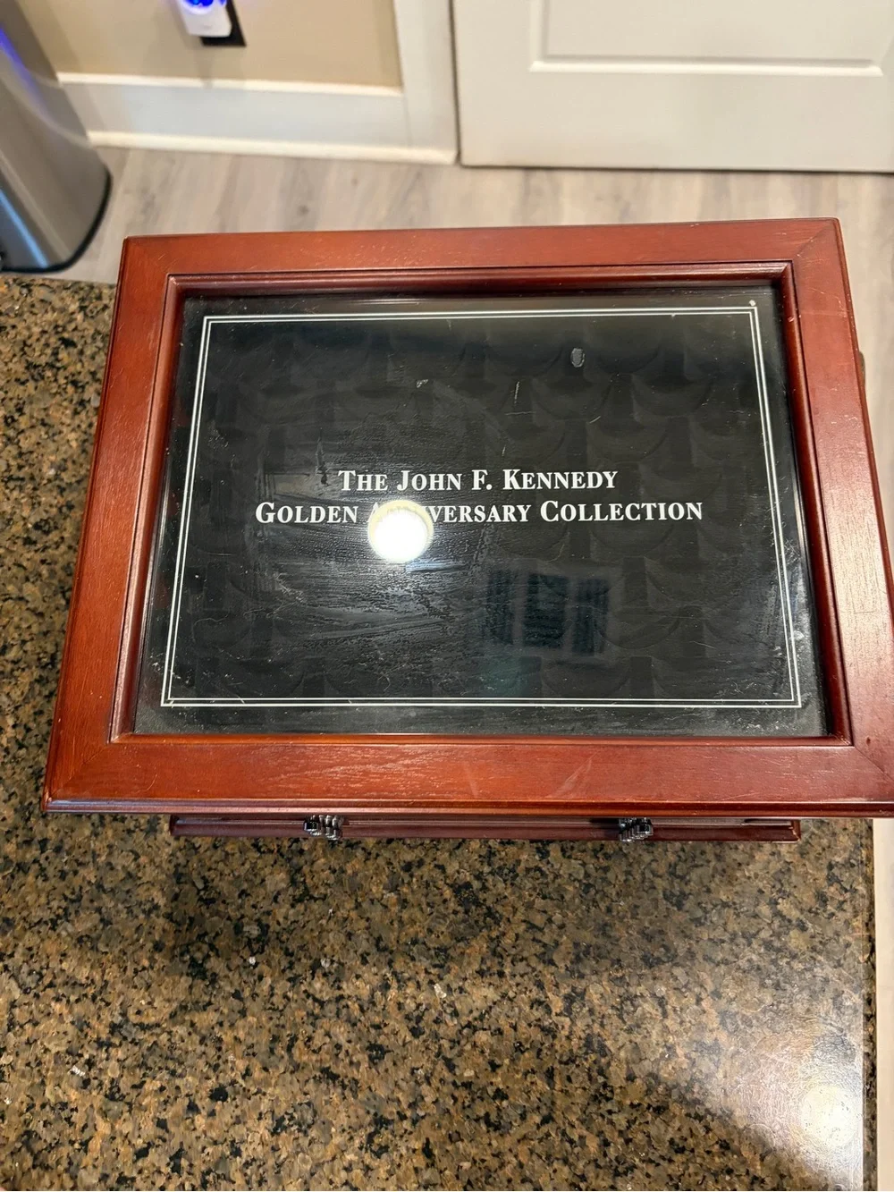 JFK Golden Anniversary Collection Half-Dollar Chest - Empty Wooden Display Case